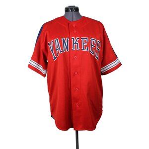 Starter 90s vintage men's MLB New York Yankees button front‎ baseball jersey M
